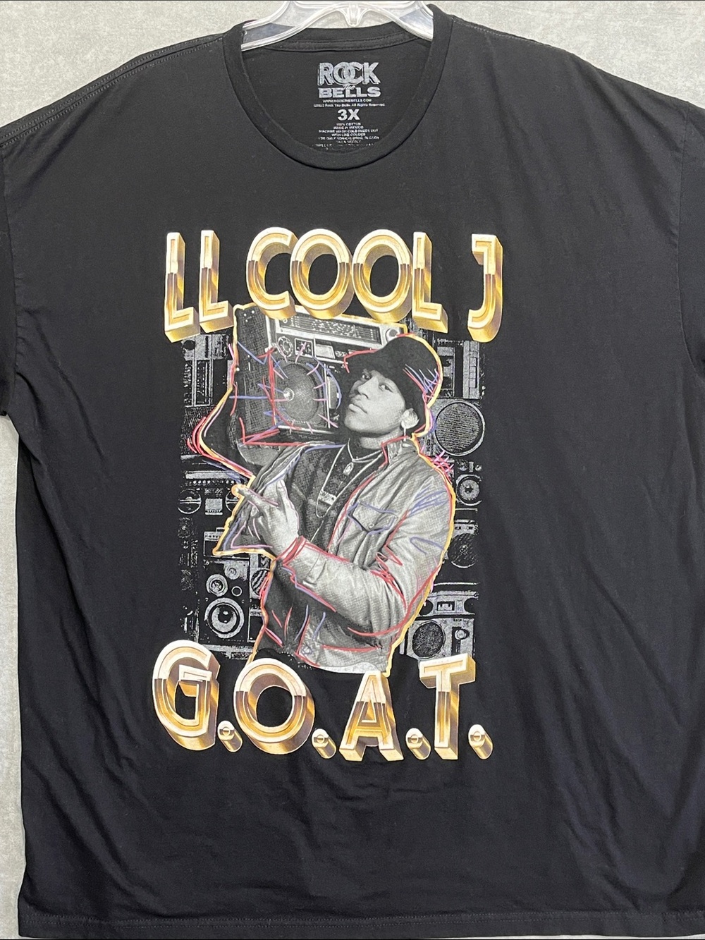 Rock the Bells LL Cool J G.O.A.T. Graphic T-Shirt 3X Black Hip Hop Rap Tee